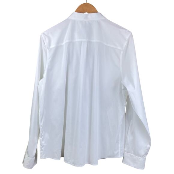 UNTUCKit NWT Bella White Button Down Long Sleeve Collared Cuffs Office Blouse - Picture 11 of 16